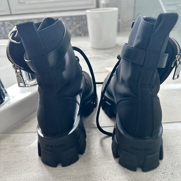 Prada Re- nylon combat boots with Prada pouches - Picture 2 of 3